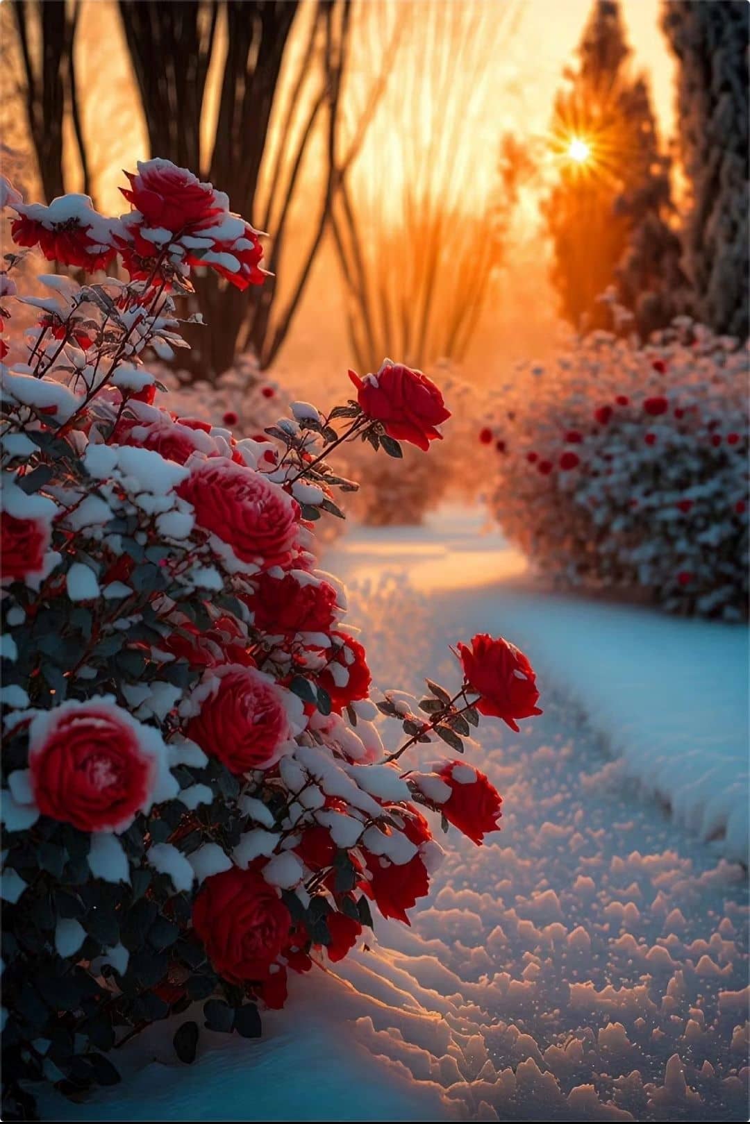冬日玫瑰,临风傲雪,傲然绽放